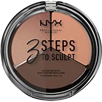 Los mejores  - NYX Professional Makeup Paleta de Contouring &amp- Iluminador 3 Steps to Sculpt Face Sculpting Palette tono 4 Deep color…